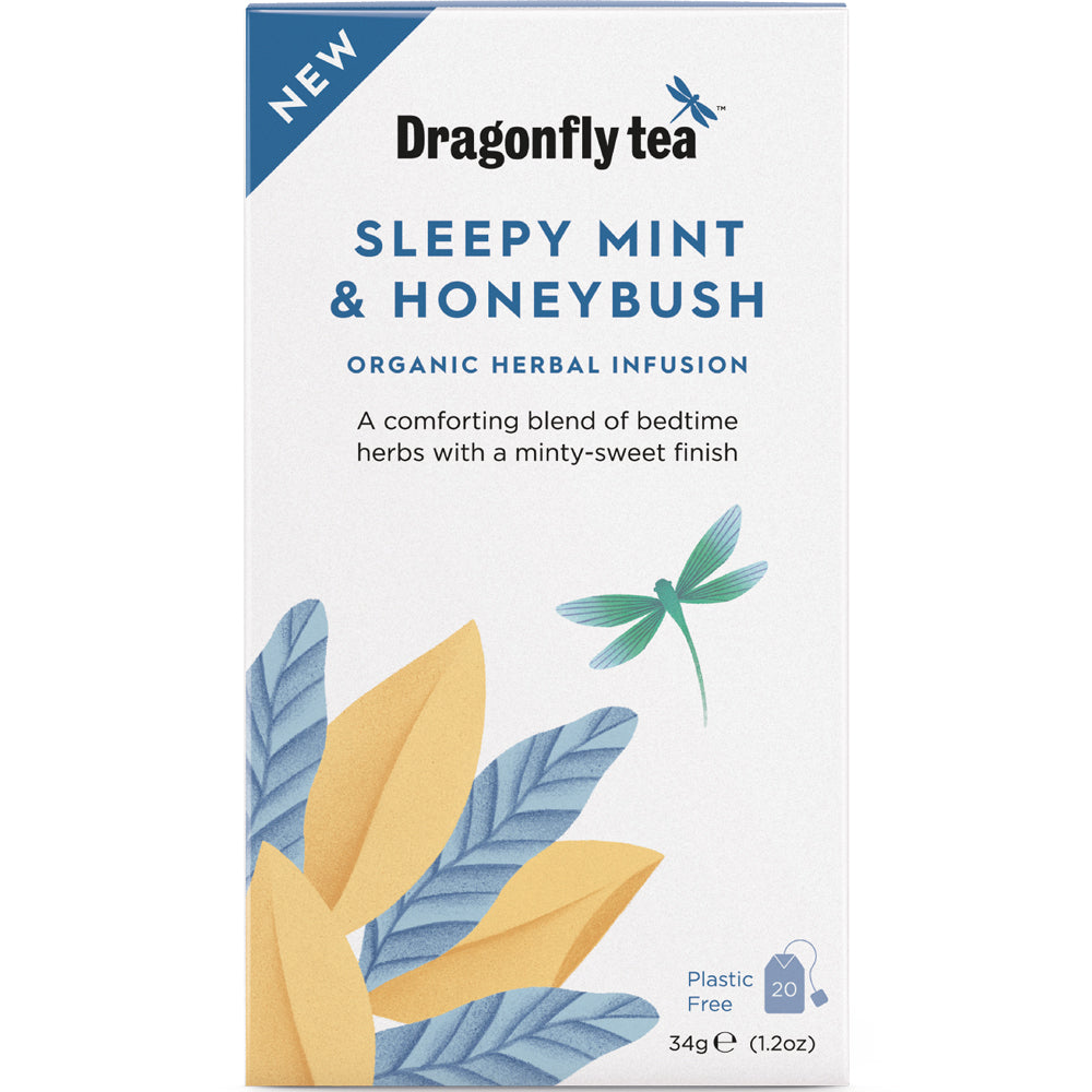 Dragonfly Sleepy Mint & Honeybush Organic Herbal Tea 20 bag - Just Natural