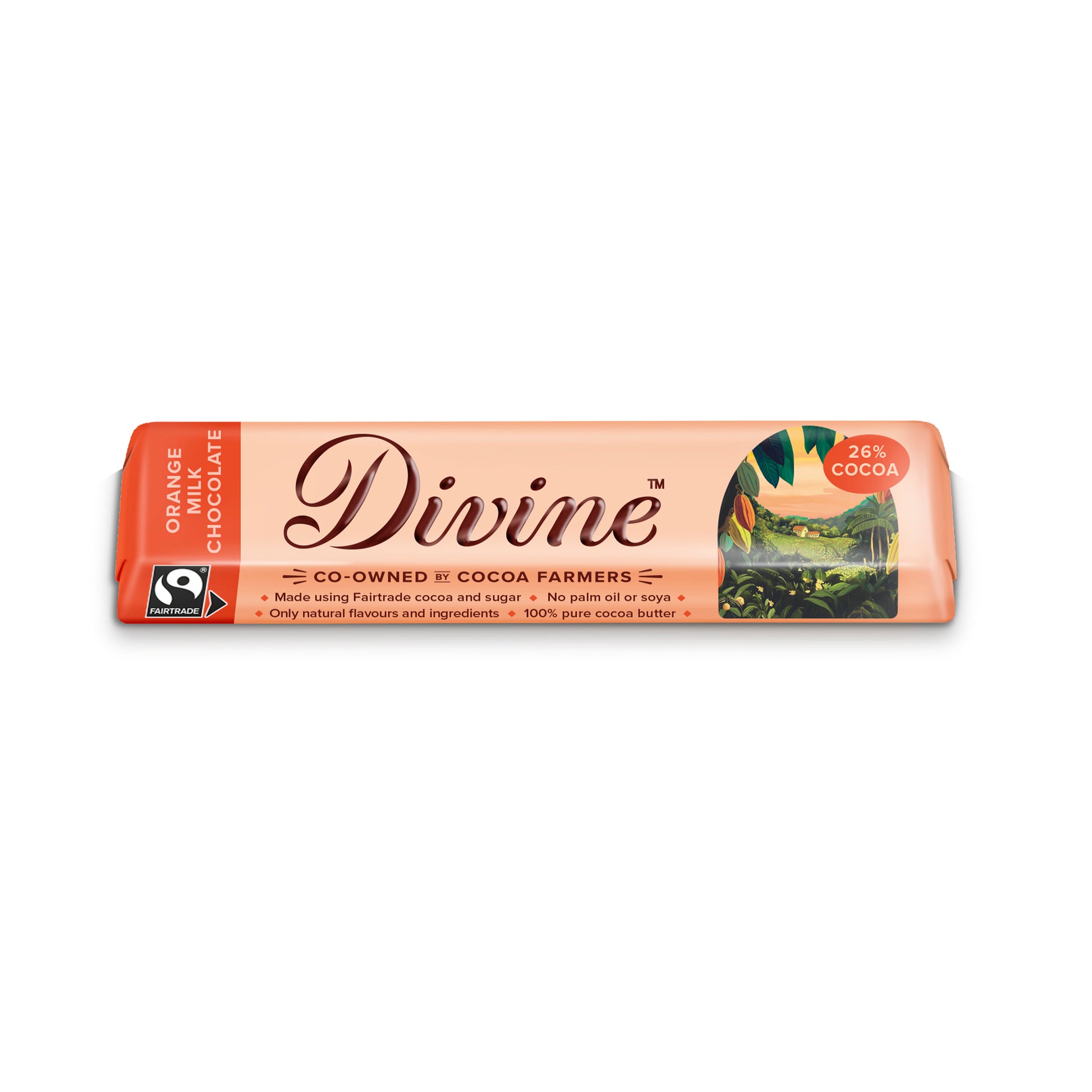 Orange Milk Chocolate 35g - Just Natural