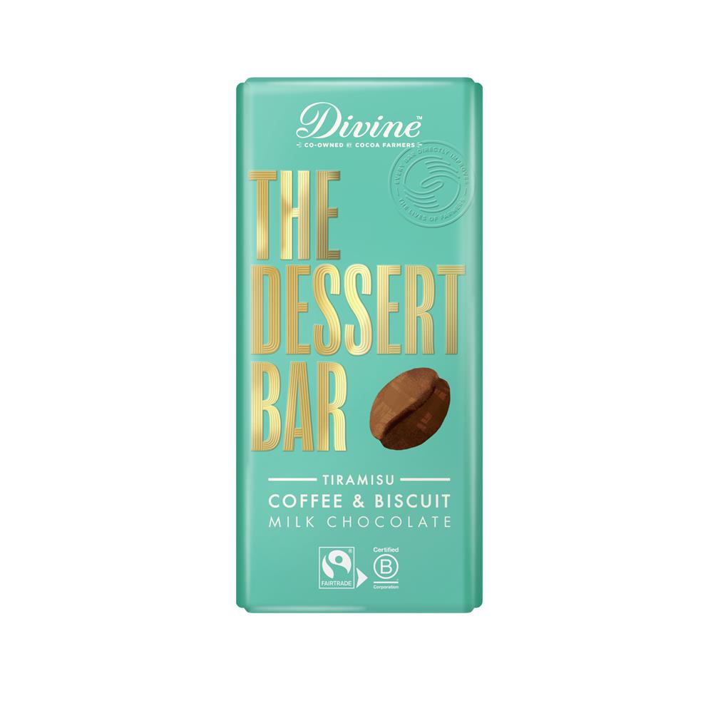 38% Milk Choc Tiramisu with Coffee and Biscuit Bar 180g - Just Natural