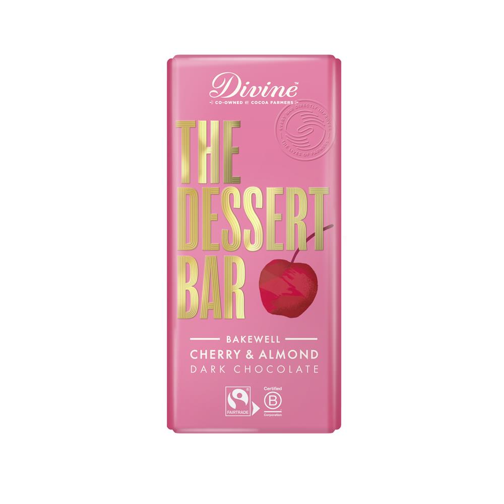 60% Dark Chocolate Bakewell with Cherry & Almond 180g - Just Natural