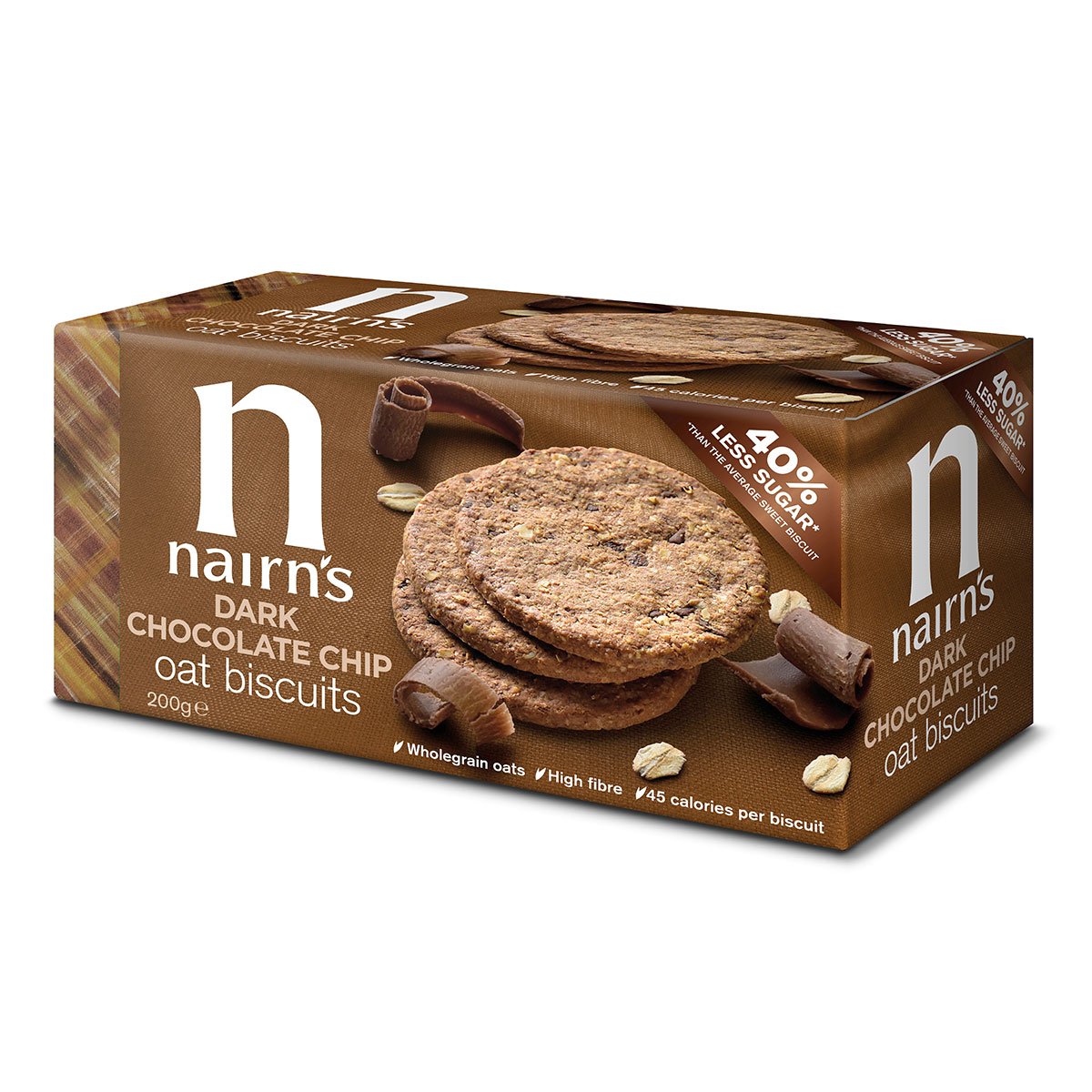 Nairns Dark Chocolate Chip Biscuits, 200g - Just Natural