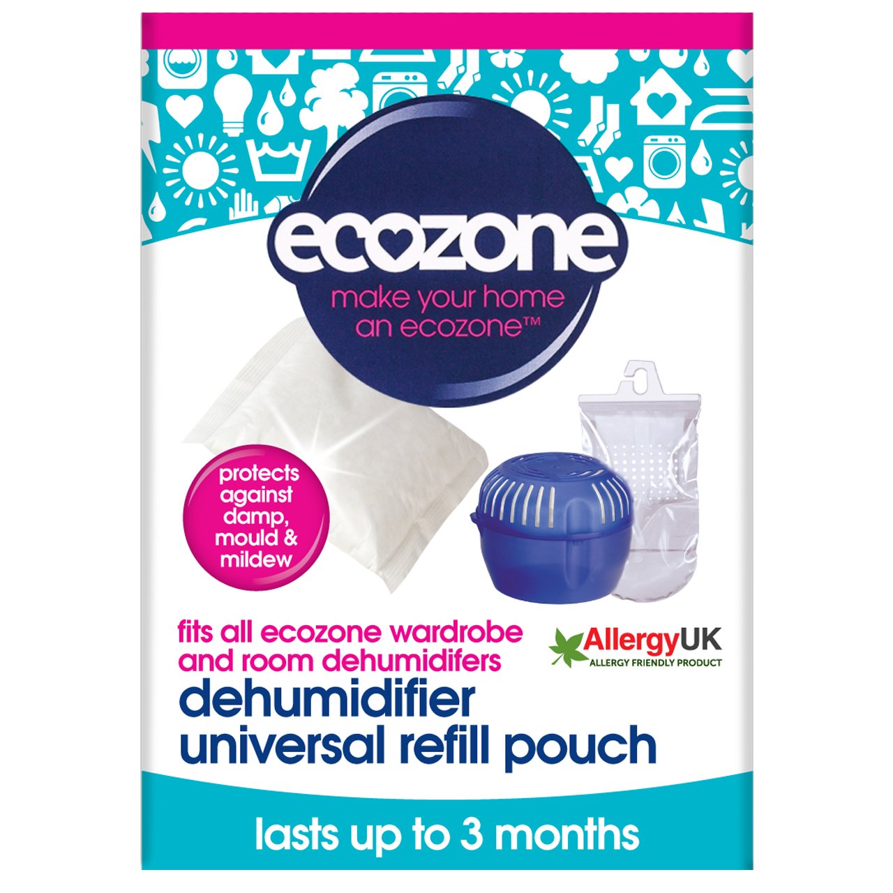 Ecozone Dehumidifier Refill Pouch 450g - Just Natural