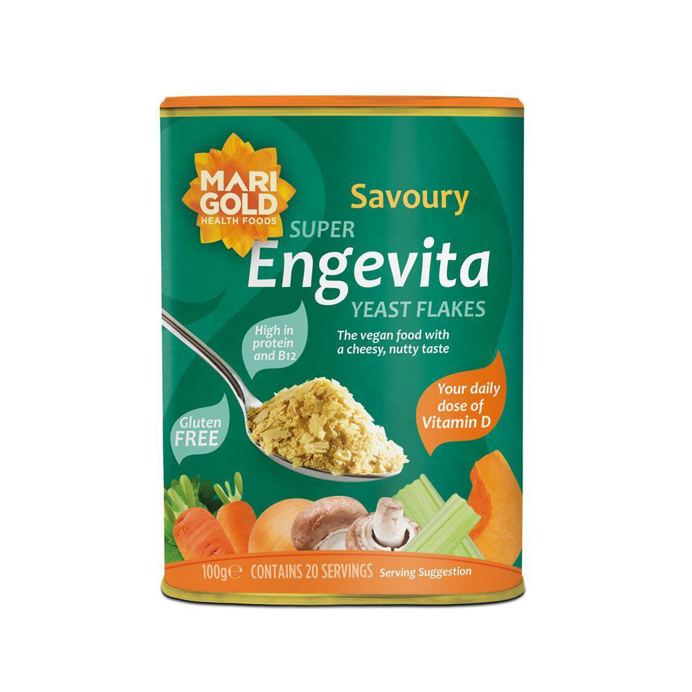 Engevita Nutritional Yeast Flakes with B12 & Vit D 100g - Just Natural