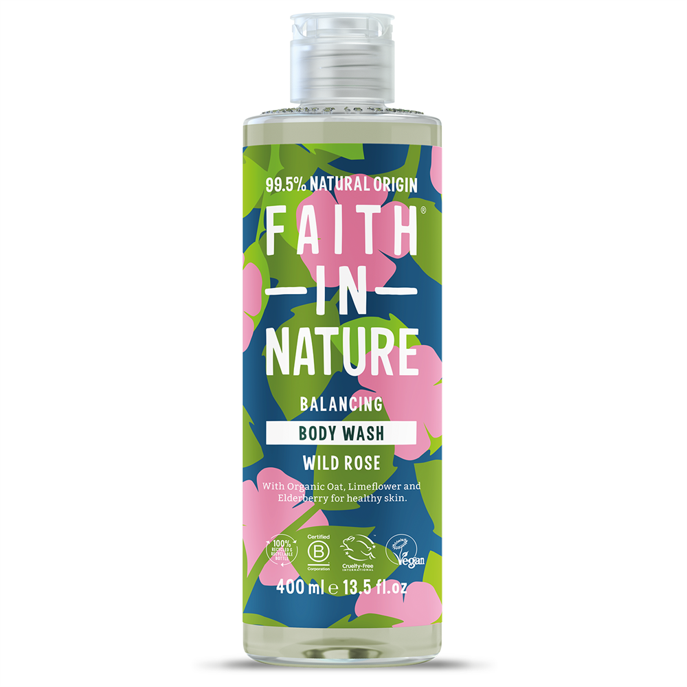 Wild Rose Body Wash 400ml - Just Natural