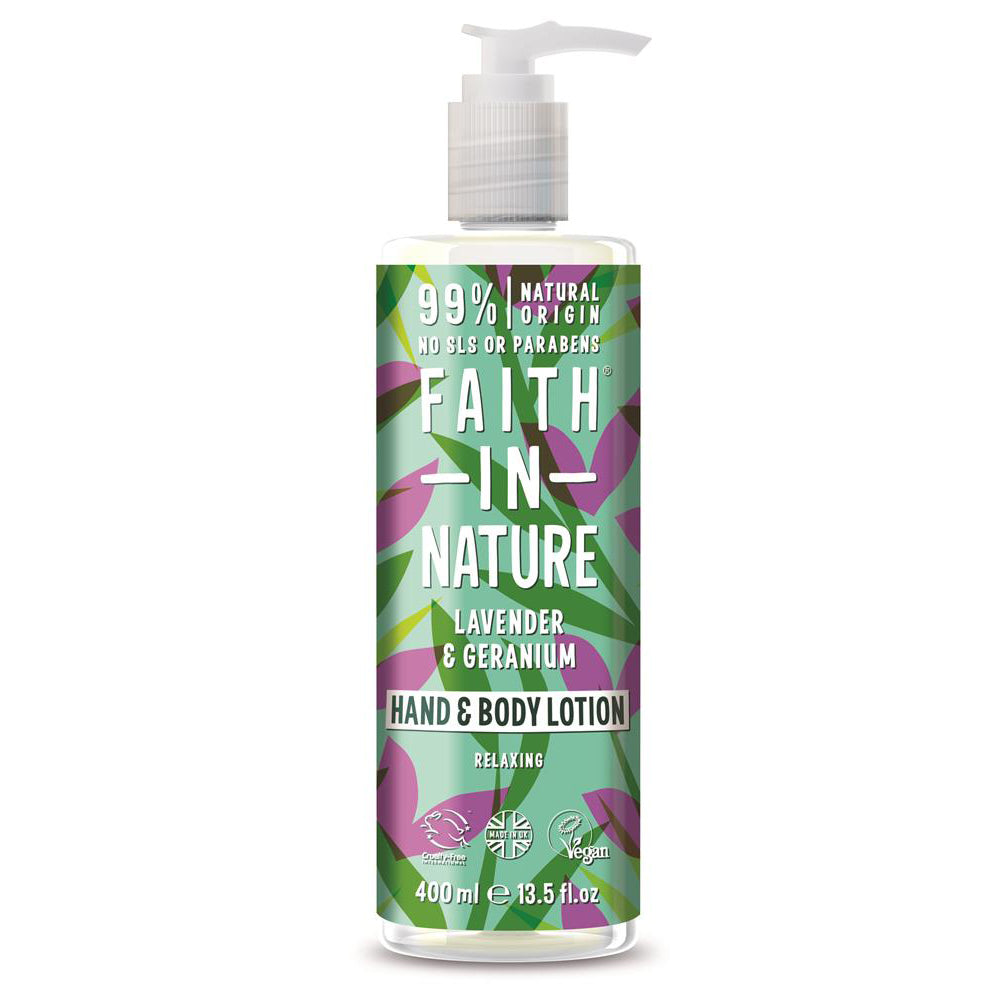 Lavender & Geranium Hand & Body Lotion 400ml - Just Natural
