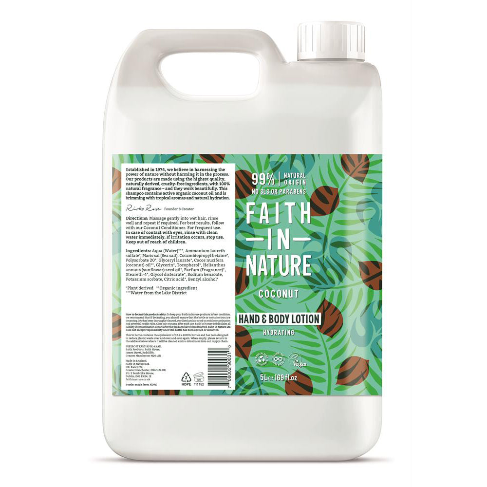 Coconut Hand & Body Lotion 5L - Just Natural