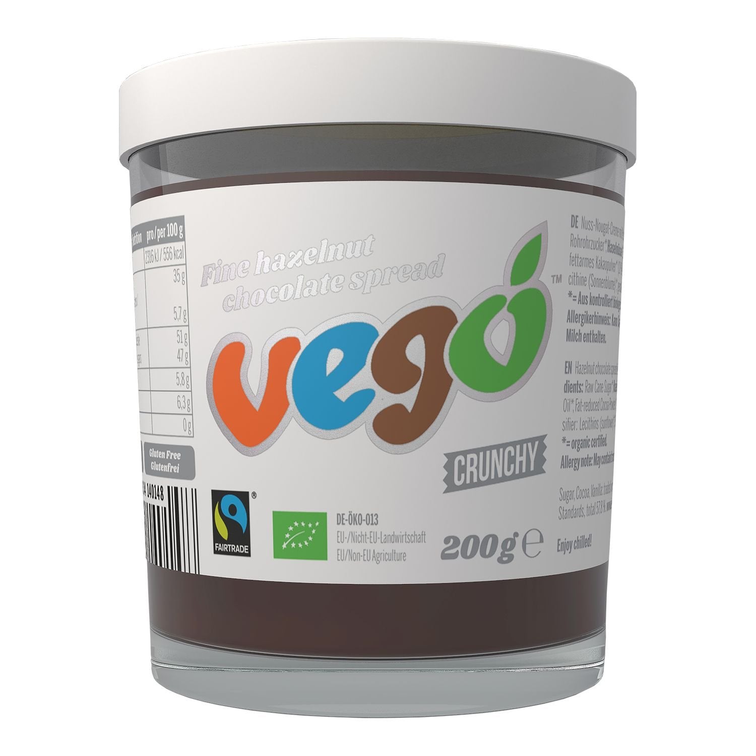 Vego Fine Hazelnut Chocolate Spread (crunchy) - Just Natural