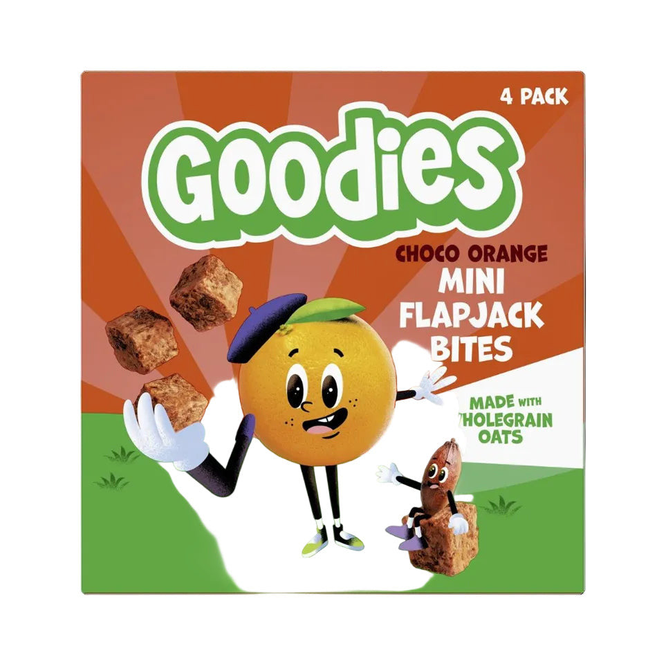 Goodies Kids Snack Choco Orange Mini Flapjack Oat Bar Bites 23g