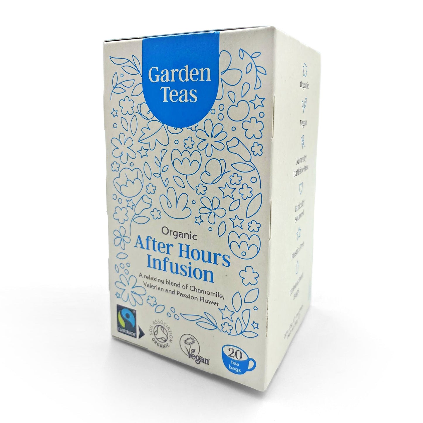 Garden Teas Organic Fairtrade After Hours Infusion 20 Plastic Free Envelopes - Just Natural