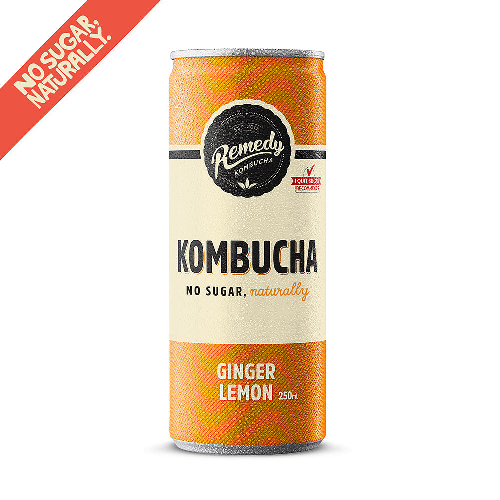 Remedy Kombucha Ginger Lemon 250ml - Just Natural