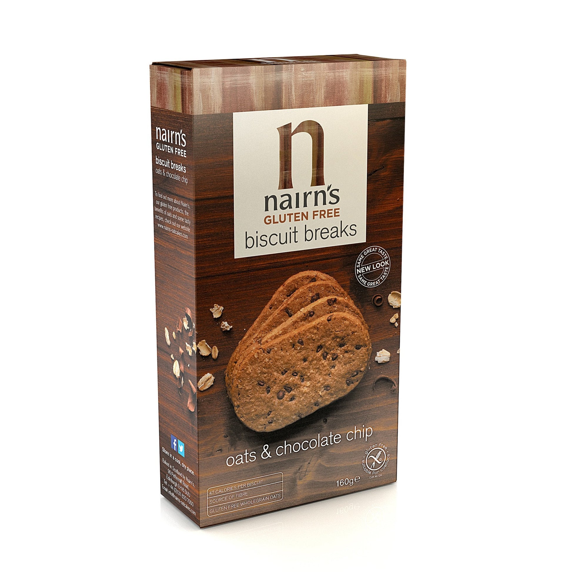Nairns Gluten Free Chocolate Chip Biscuit Breaks, 160g - Just Natural