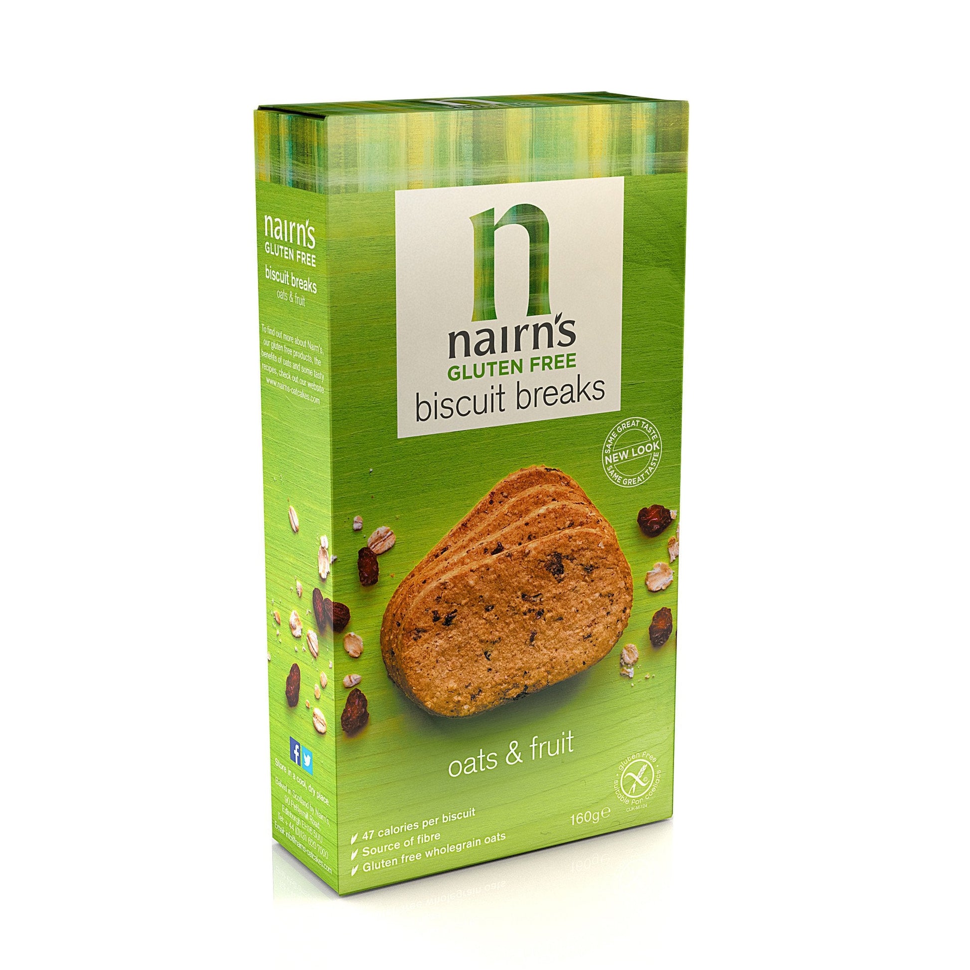Nairns Gluten Free Oats & Fruit Biscuit Breaks 160g - Just Natural