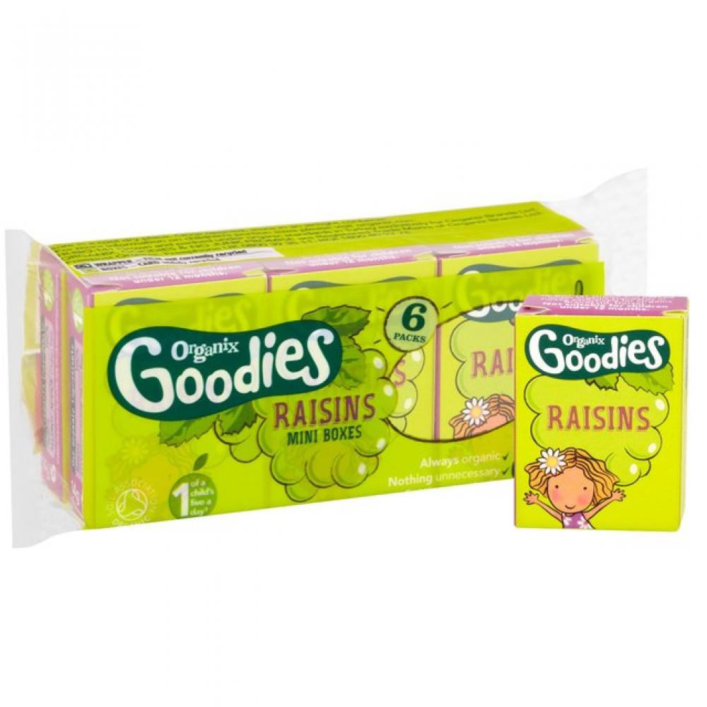 Organix Goodies Raisins Mini Boxes 6 x 14g - Just Natural