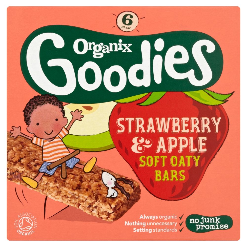 Organix Goodies Strawberry & Apple Oaty Bar 6 x 30g - Just Natural