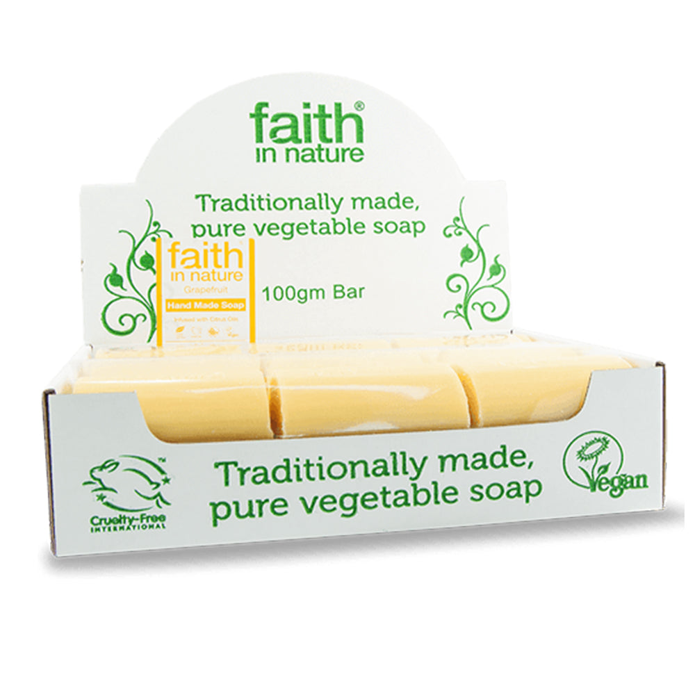 Faith In Nature Grapefruit Soap unwrapped x 18 Box - Just Natural