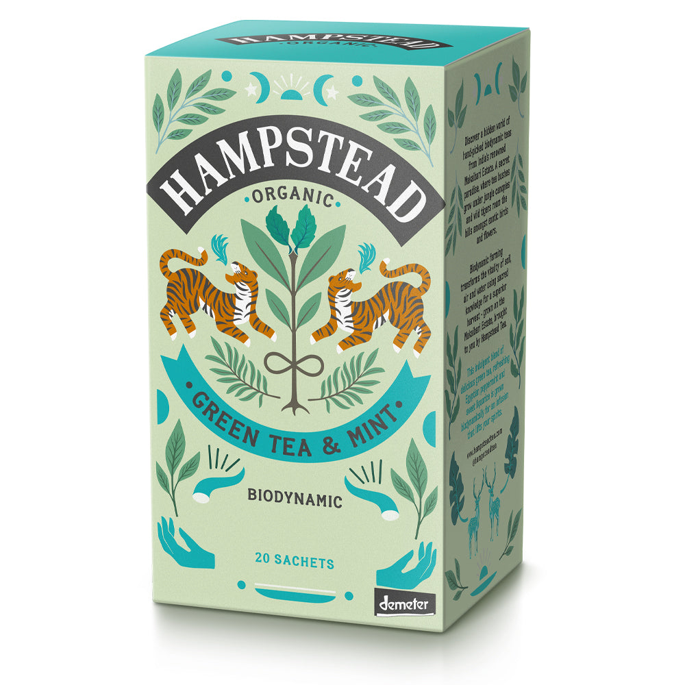 Hampstead Tea Mint Green Tea Organic Demeter 20bag