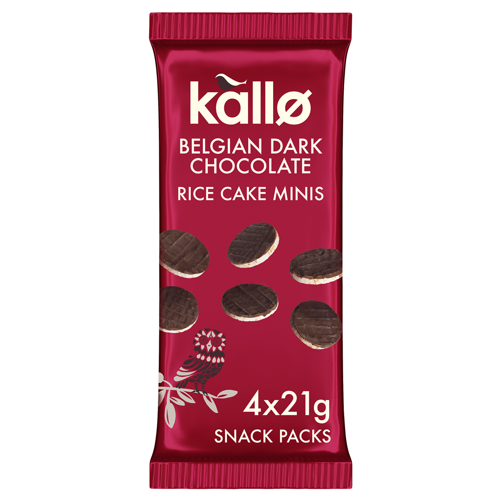 Belgian Dark Chocolate Rice Cake Minis 4 x 21g - Just Natural