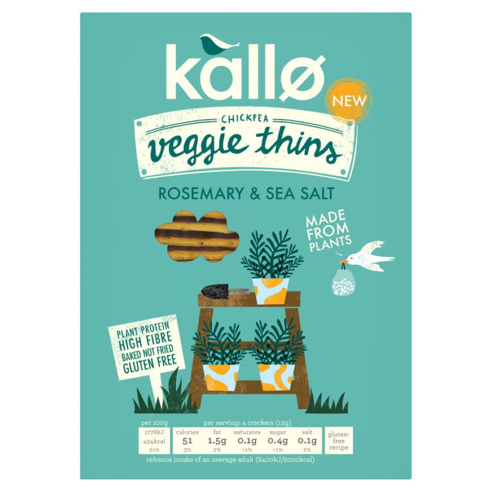 Rosemary and Sea Salt Veggie Thins 100g - Just Natural