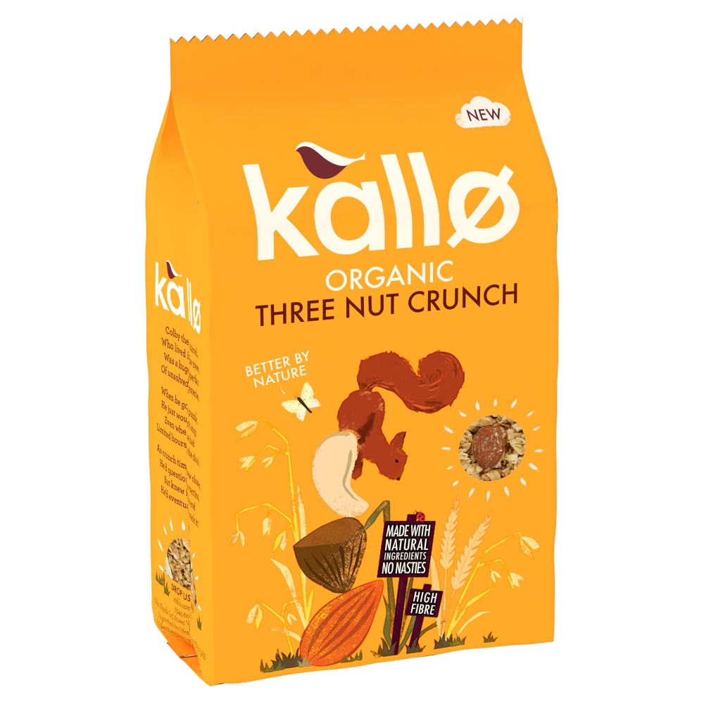 Organic Three Nut Crunch Granola 360g - Just Natural
