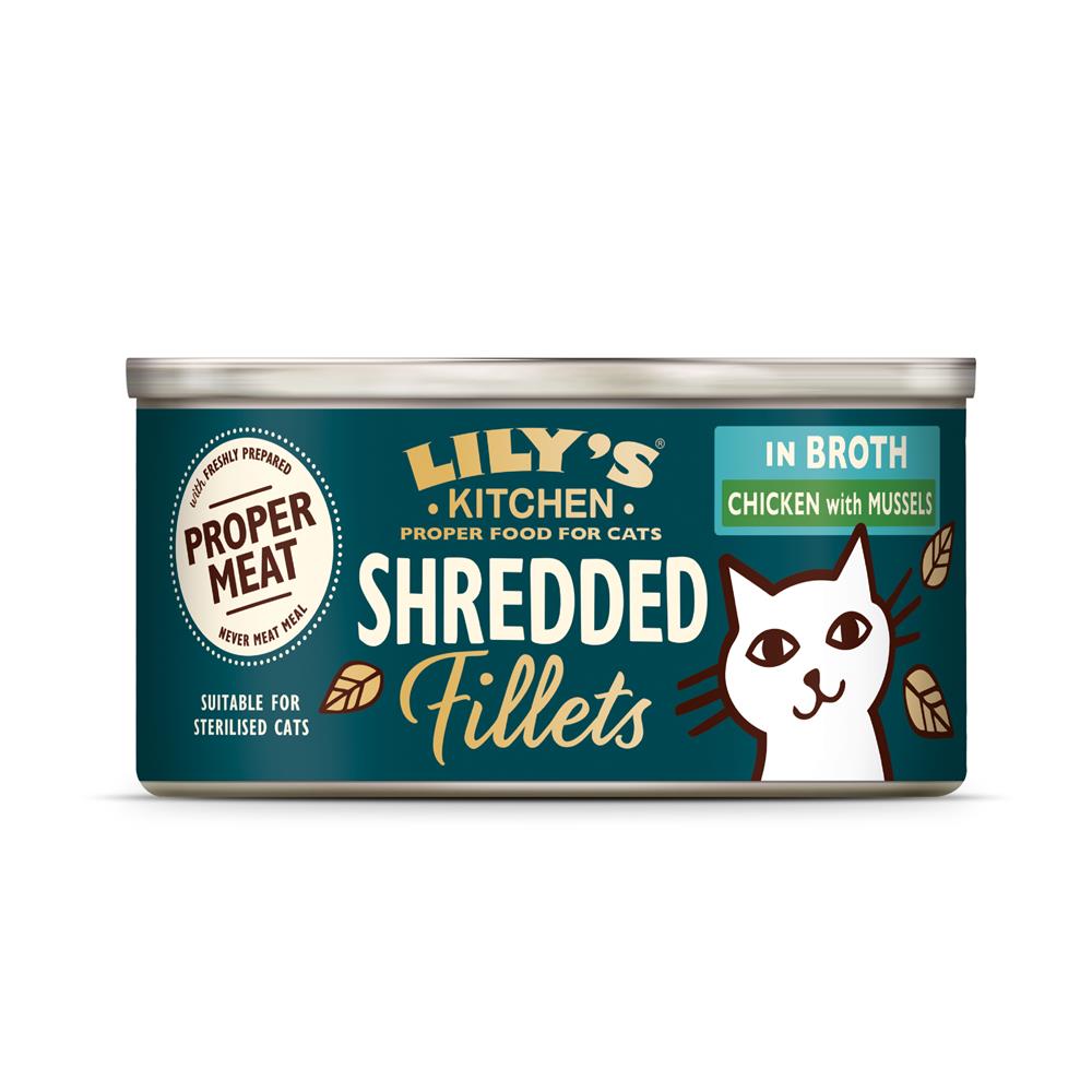 Lilys Kitchen Shred Fillets Chicken & Mussel 70g