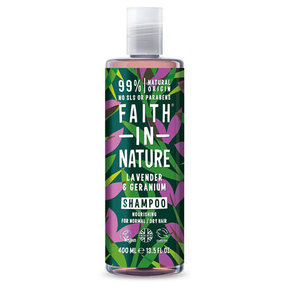Faith In Nature Lavender & Geranium Shampoo 400ml - Just Natural