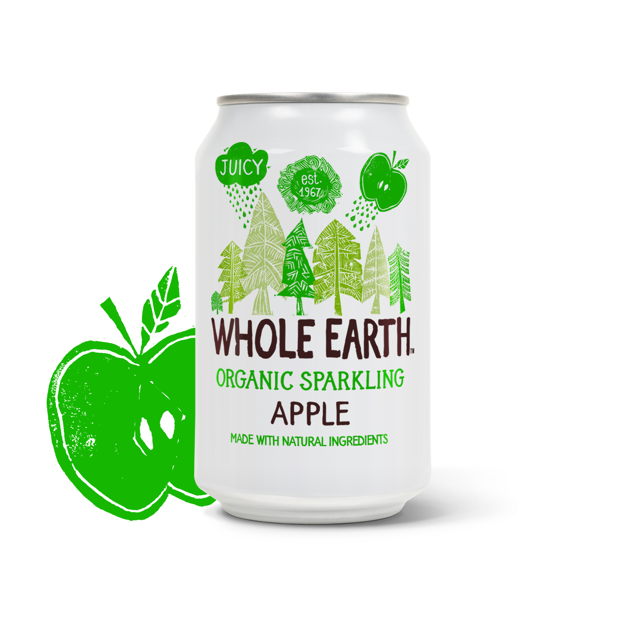 Whole Earth Lightly Sparkling Organic Apple Drink 330ml - Just Natural