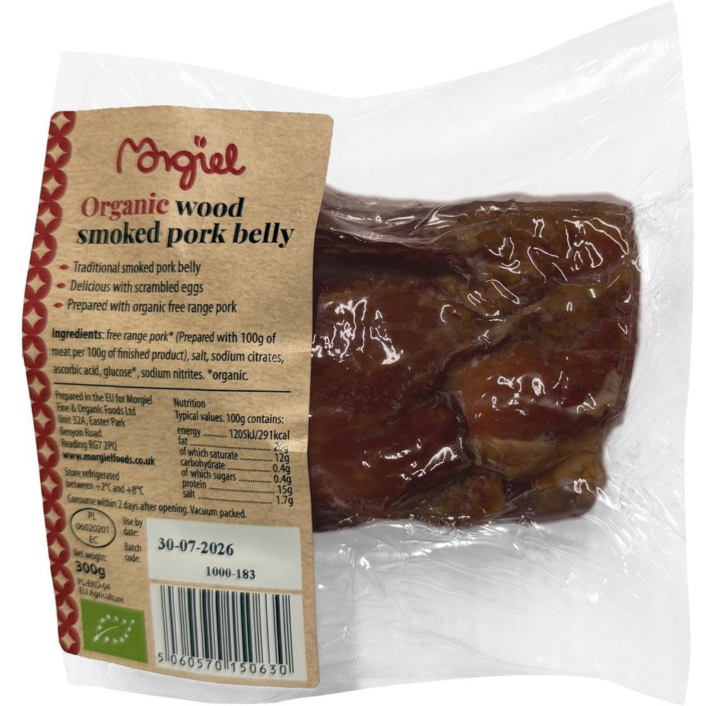 Organic Wood Smoked Pork Belly 300 g