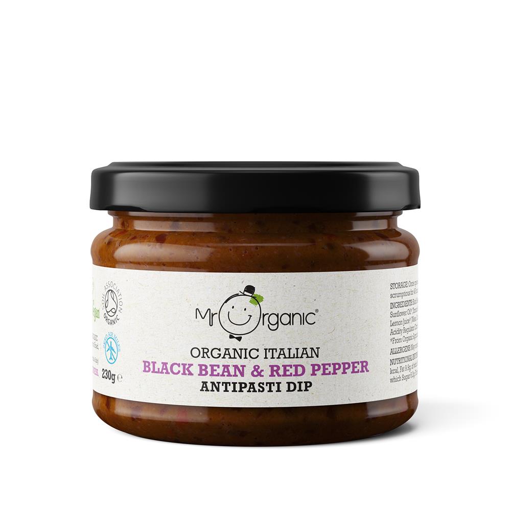 Black Bean & Red Pepper Antipasti Dip 230g - Just Natural