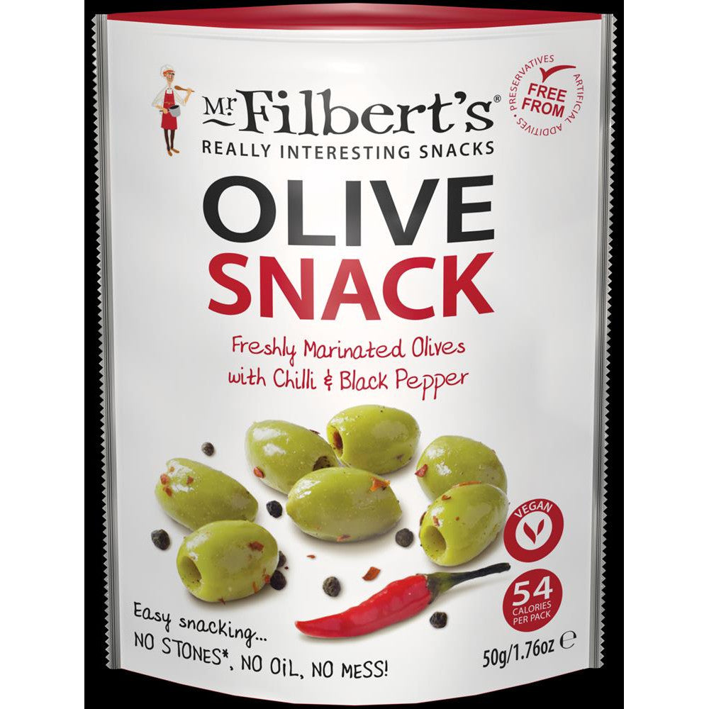 Chilli and Black Pepper Olives 50g