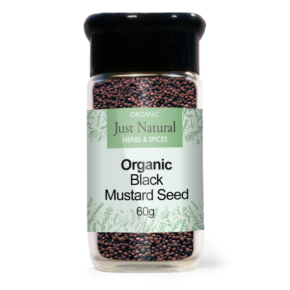 Just Natural Mustard Seed Black (Glass Jar) 60g - Just Natural
