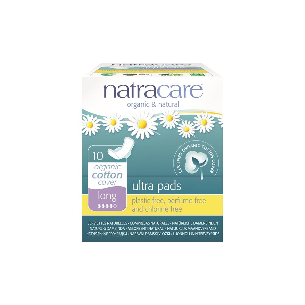 Natracare Natural Ultra Pads Long with wings x 10 - Just Natural