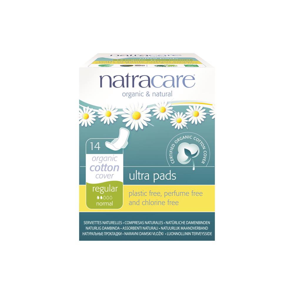 Natracare Natural Ultra Pads Regular with wings x 14 - Just Natural