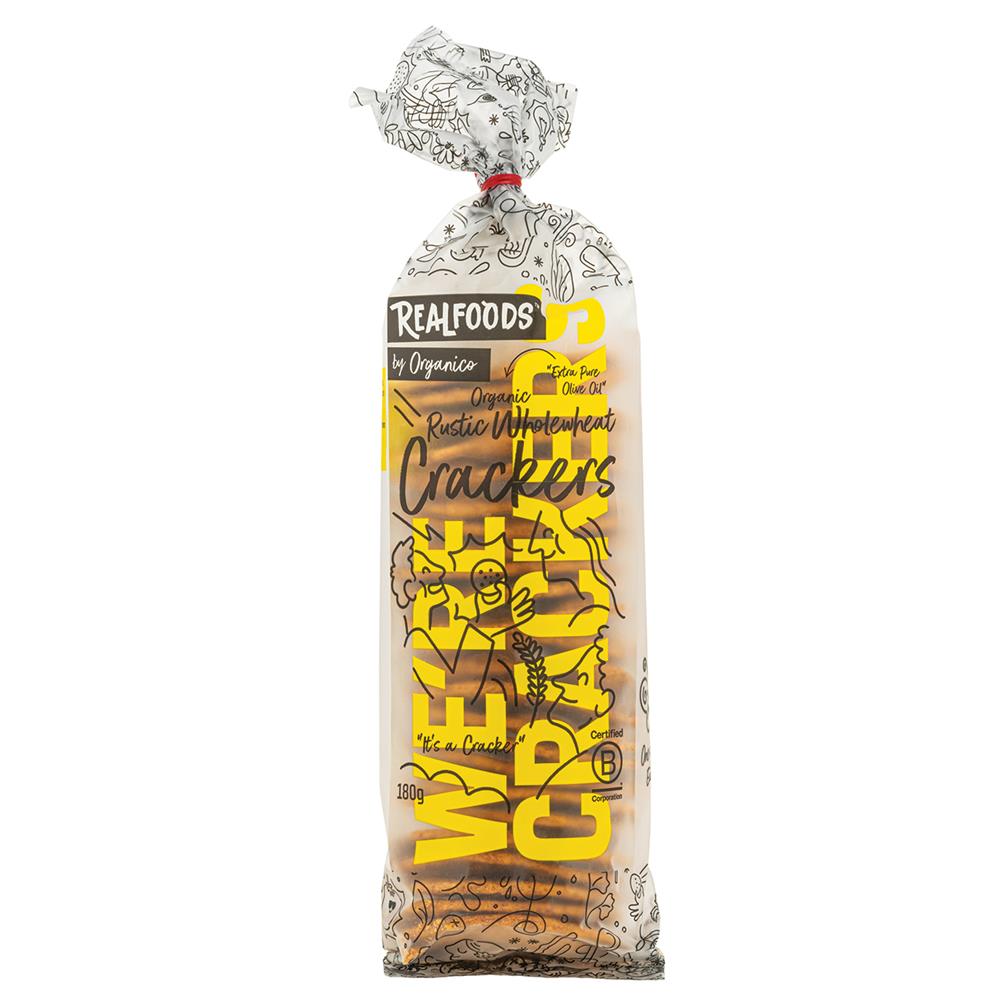 Realfoods by Organico Org Baked Wholewheat Crackers 180g
