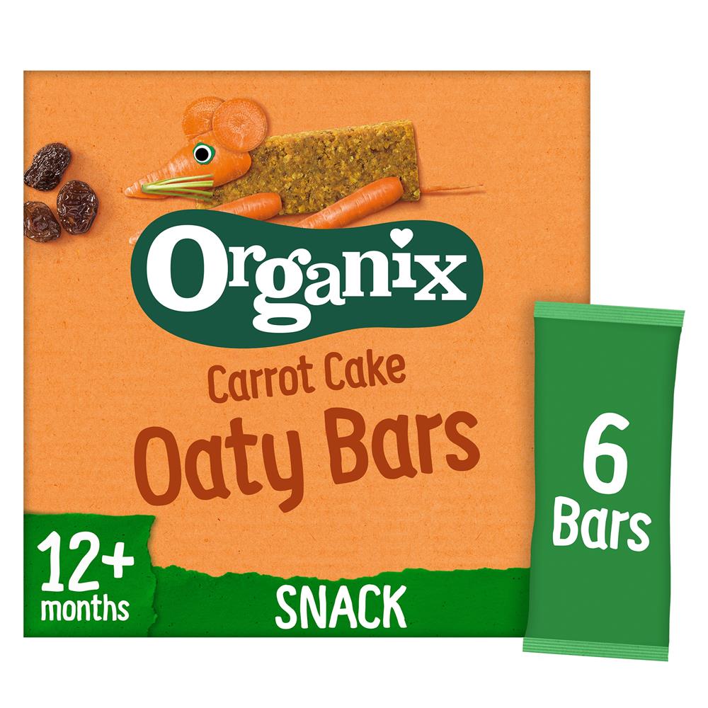 Organix Carrot Cake Organic Soft Oat Snack Bars Multipack (6x23g) - Just Natural