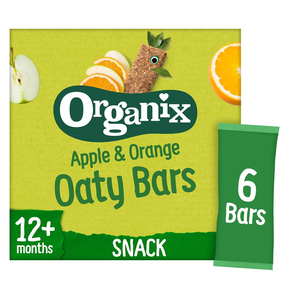 Apple & Orange Organic Soft Oat Snack Bars Multipack (6x23g) - Just Natural