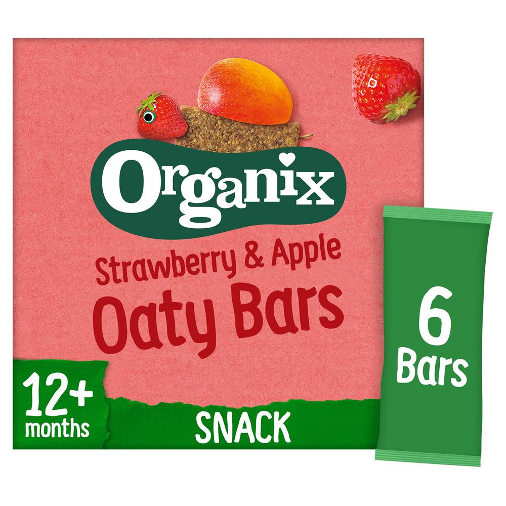 Strawberry& Apple Organic Soft Oat Snack Bars Multipack(6x23g) - Just Natural