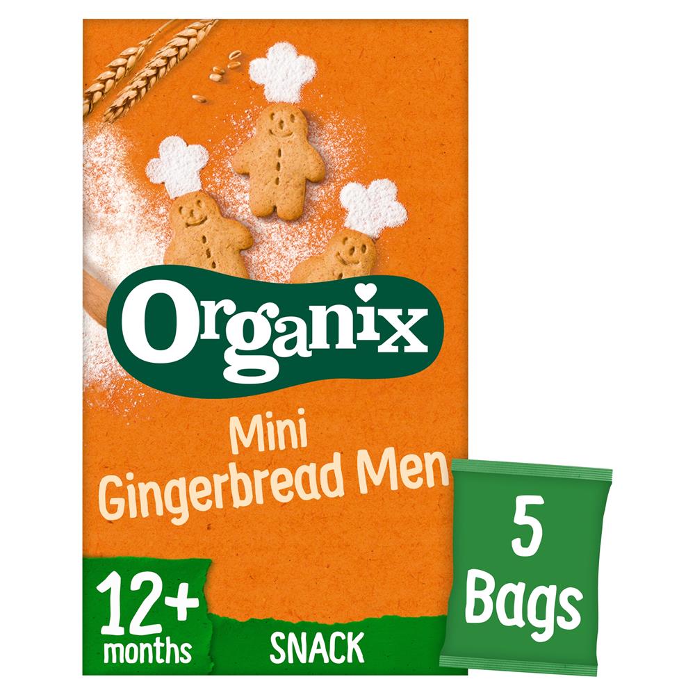 Organix Mini Gingerbread Men Snack Biscuits Multipack (5x20g) - Just Natural