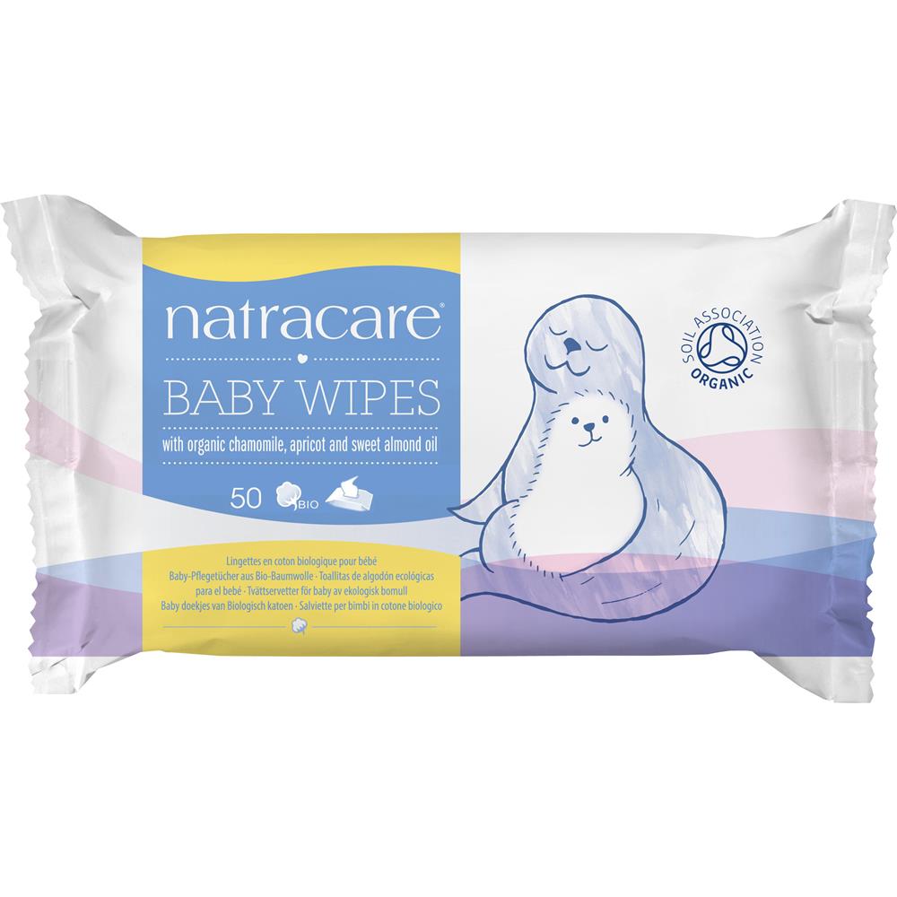 Natracare Organic Baby Wipes x 50 - Just Natural