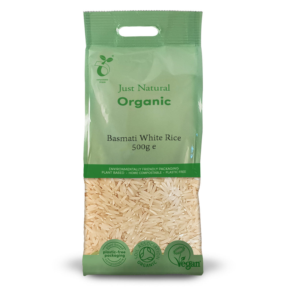 Just Natural Organic Basmati White Rice 500g - Just Natural
