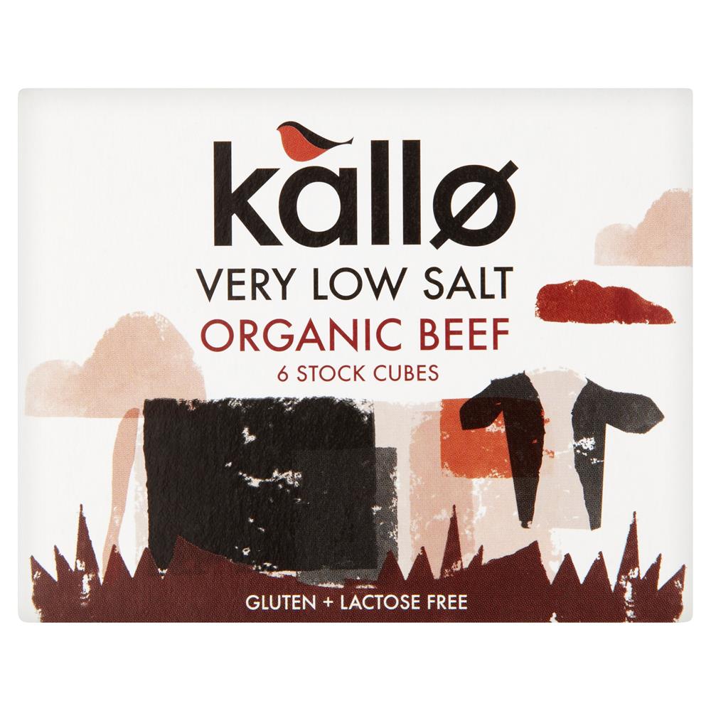 Kallo Organic Beef Stock Cubes Very Low Salt 51g - Just Natural