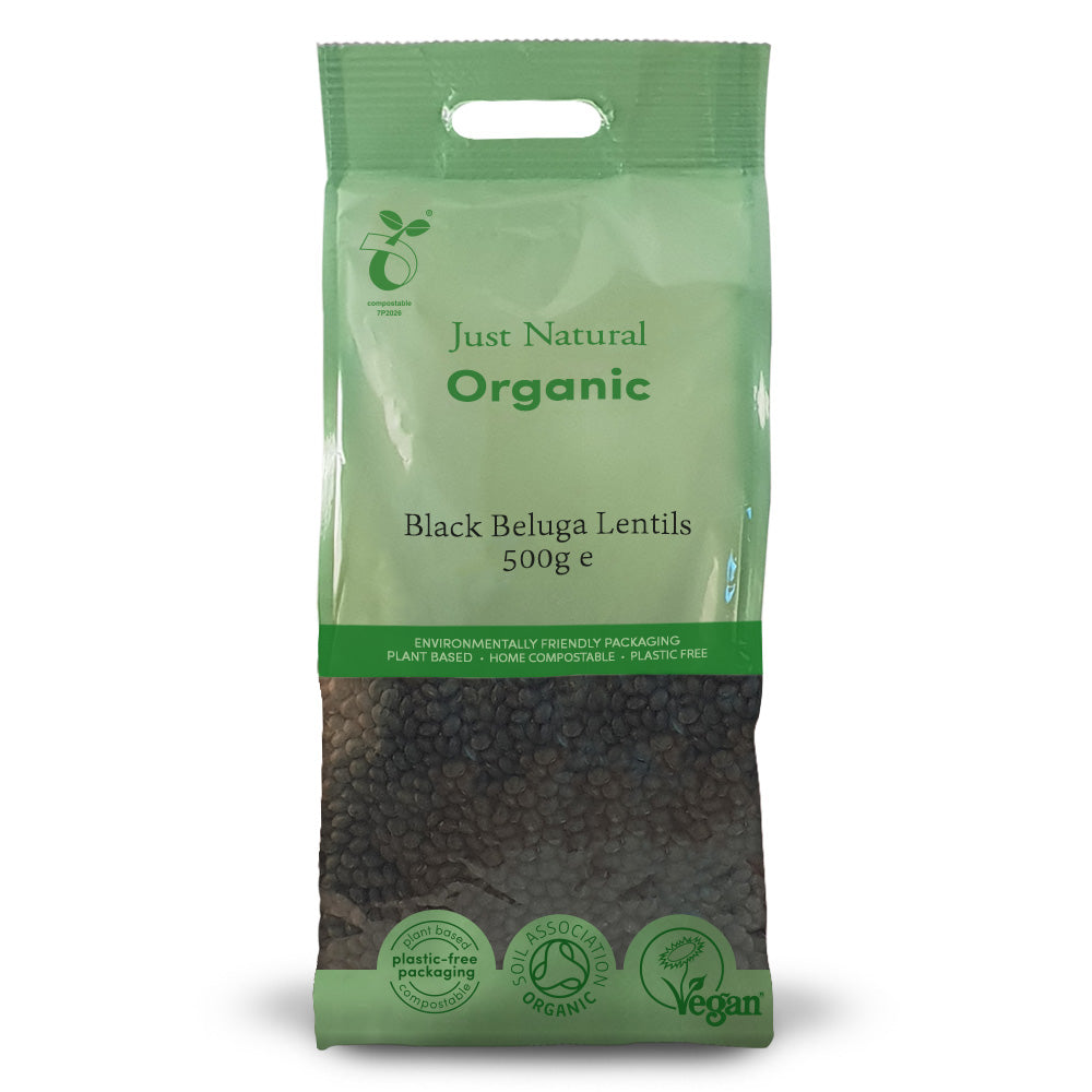 Just Natural Organic Black Beluga Lentils 500g - Just Natural