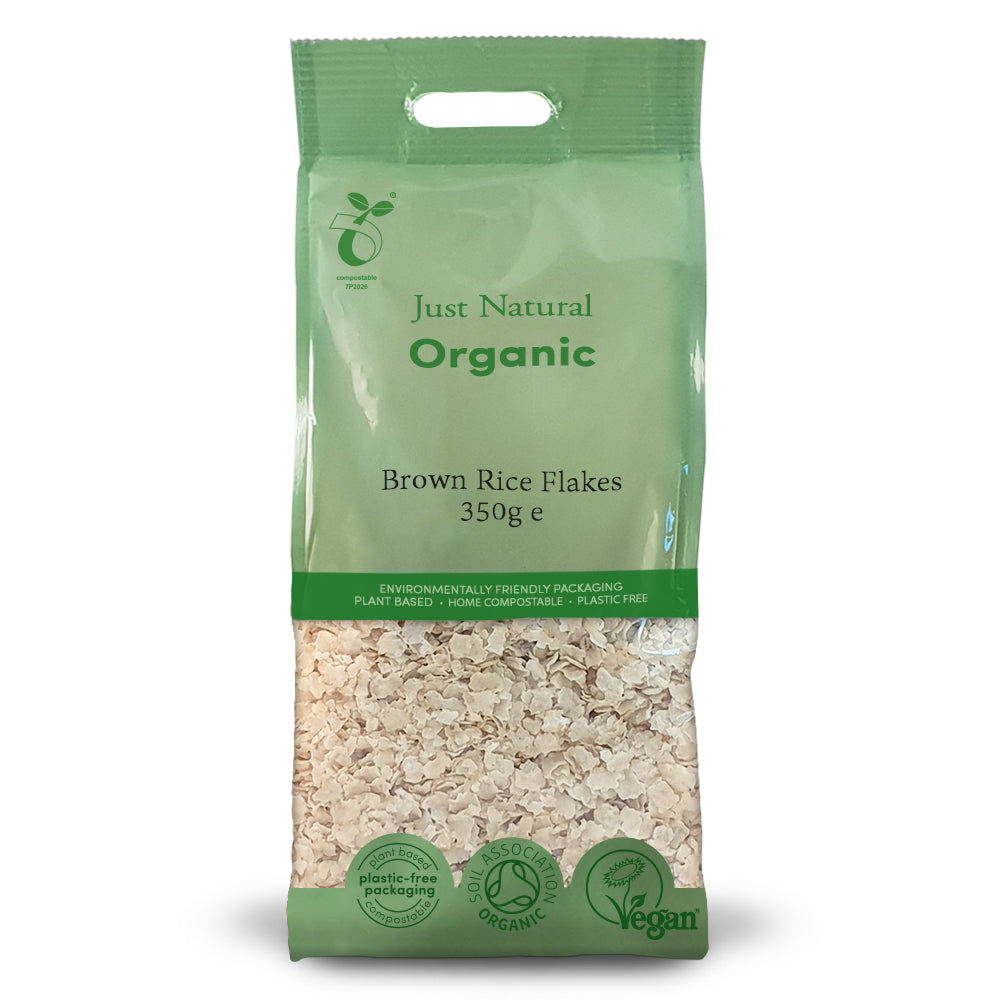 Organic Brown Rice Flakes 350g Just Natural