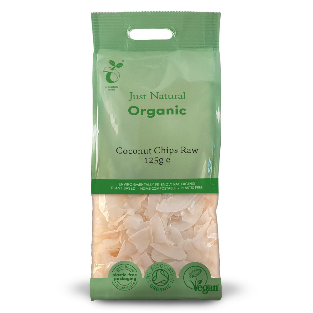 Just Natural Organic Coconut Chips Raw 125g - Just Natural