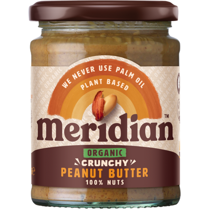 Meridian Organic Crunchy Peanut Butter 100% 280g - Just Natural