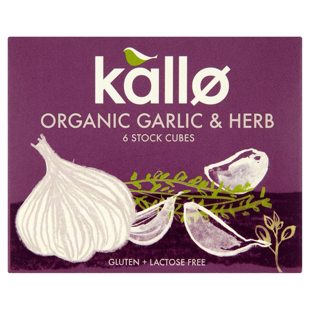 Kallo Organic Garlic & Herb Stock Cubes 66g - Just Natural