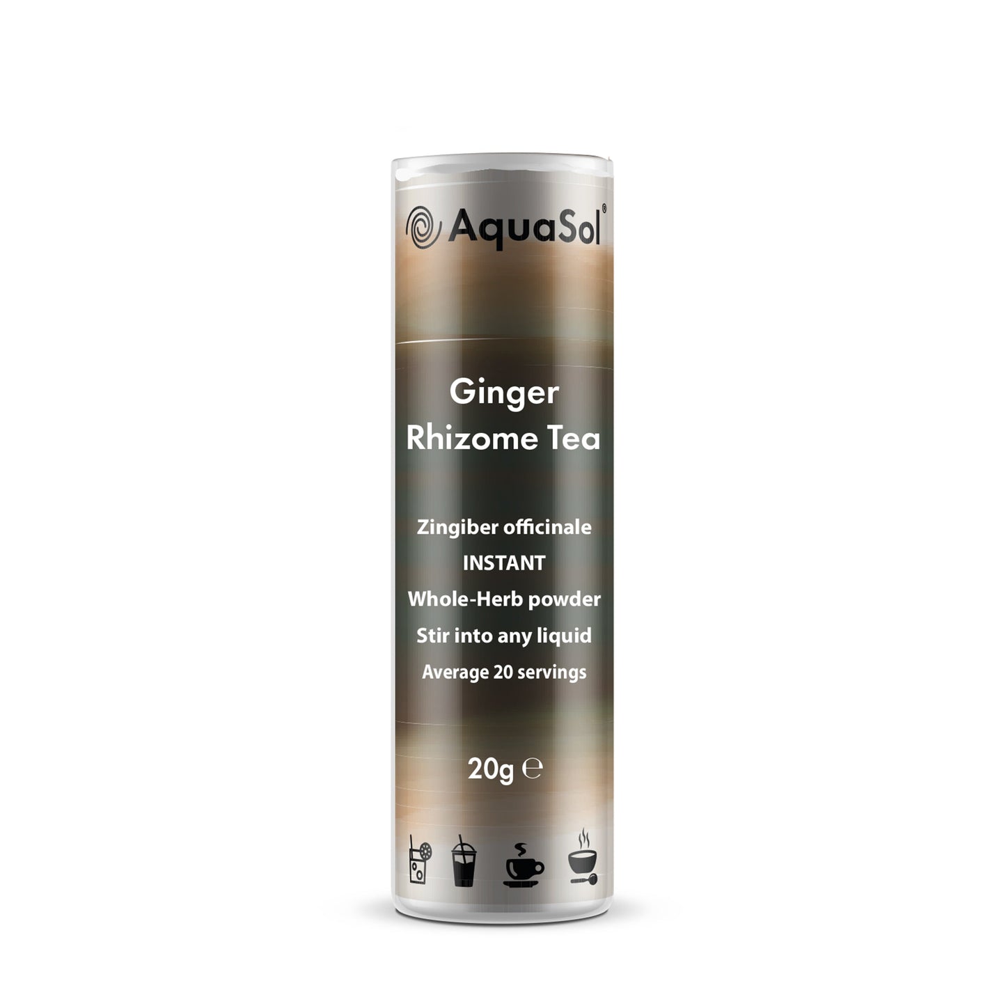 Aquasol Organic Ginger Rhizome Instant Herbal Tea 20g - Just Natural