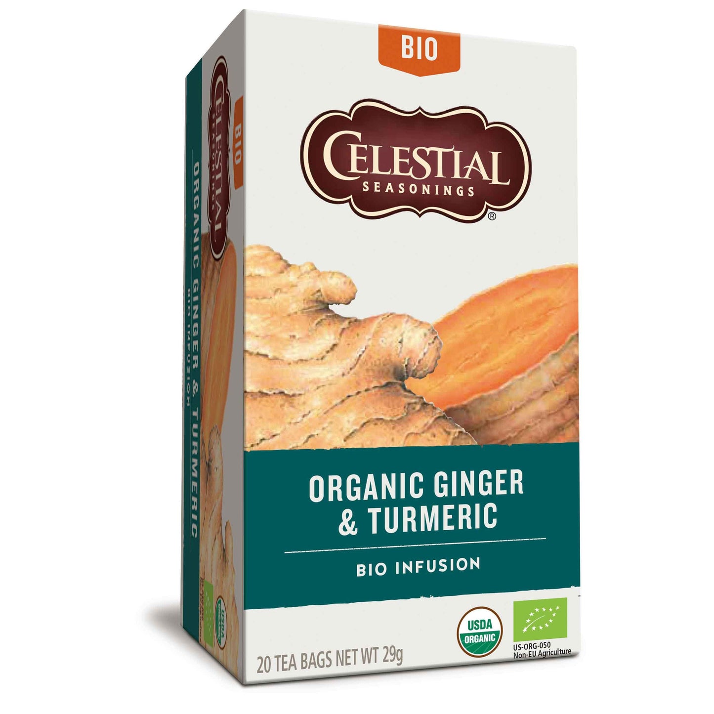 Sunita Foods Organic Ginger & Turmeric Herbal Tea 20 bags - Just Natural