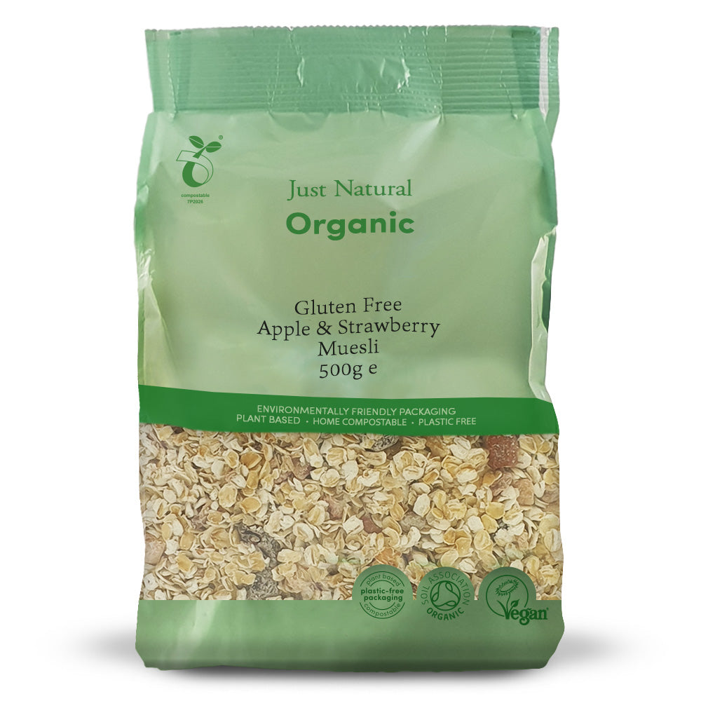 Just Natural Organic Gluten Free Apple & Strawberry Muesli 500g - Just Natural