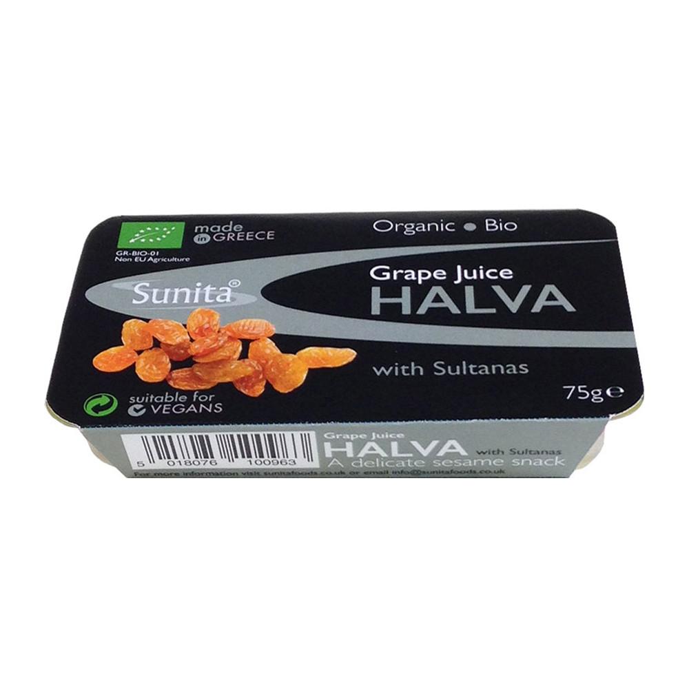 Sunita Foods Organic Grape Juice Halva with Sultanas 75g - Just Natural