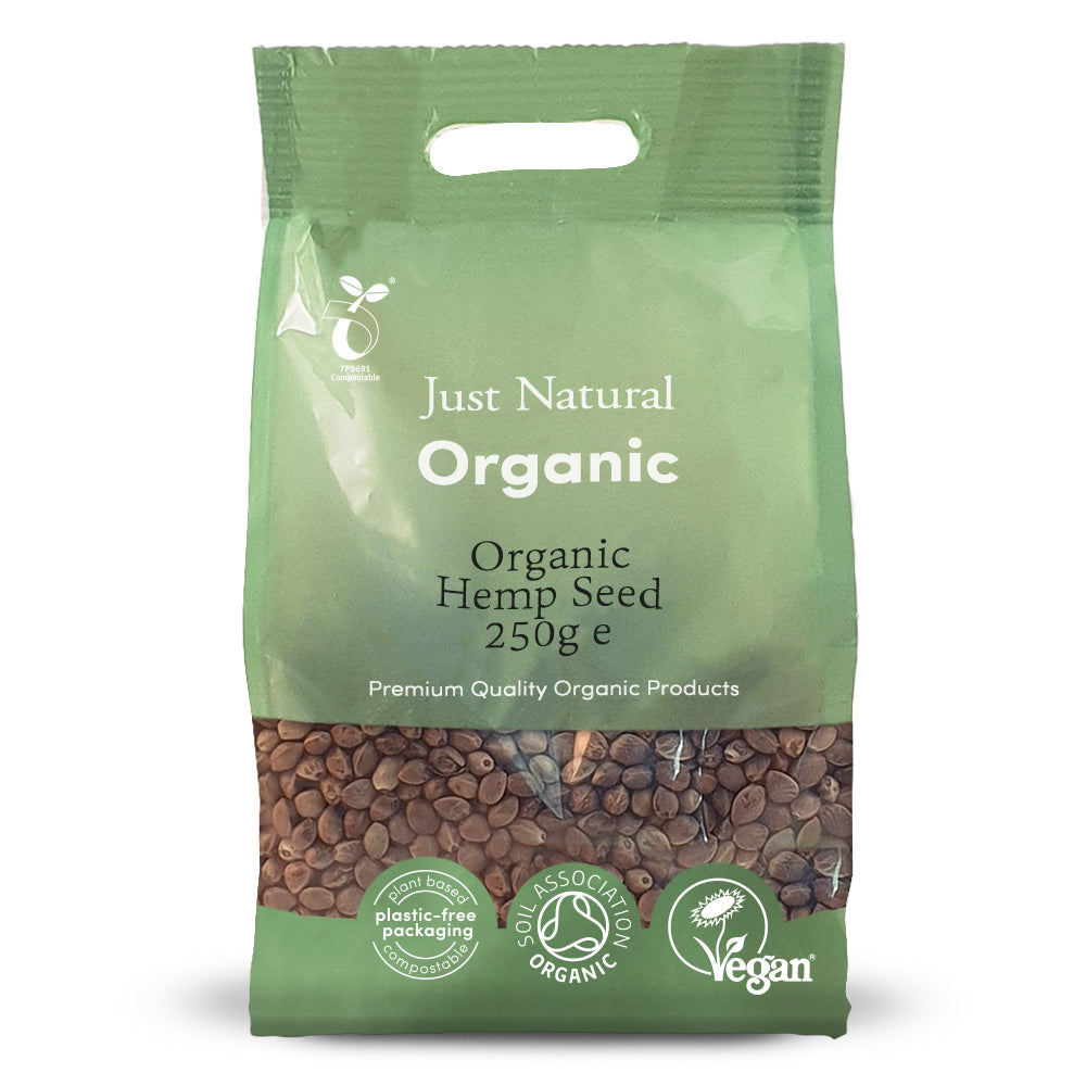 Just Natural Organic Hemp Seed Whole 250g - Just Natural
